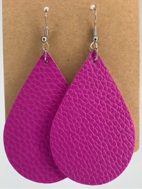 Fashion Jewelry Jewelry - Faux Leather Teardrop Earrings Fashion Jewelry
